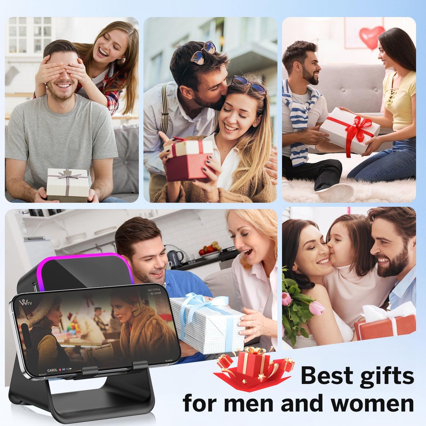 LumiTech™ Wireless Induction Speaker 5-in-1 Bluetooth Speaker with Phone Stand