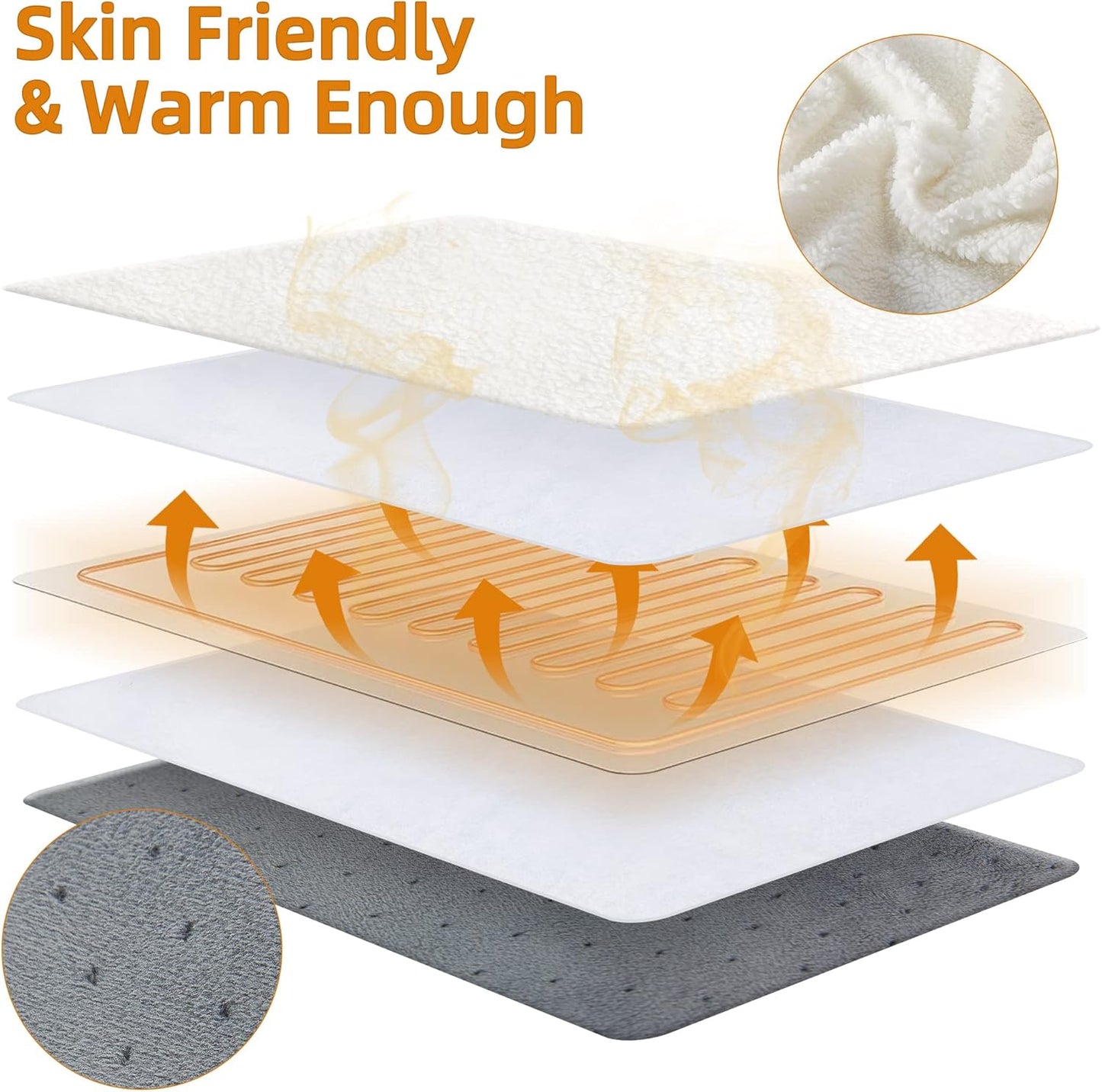 Electric Foot Warmer for Cold Feet – 6 Heat Settings